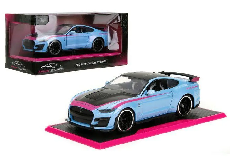 1/24 FORD MUSTANG SHELBY GT500 BLUE PINK SLIPS 2020