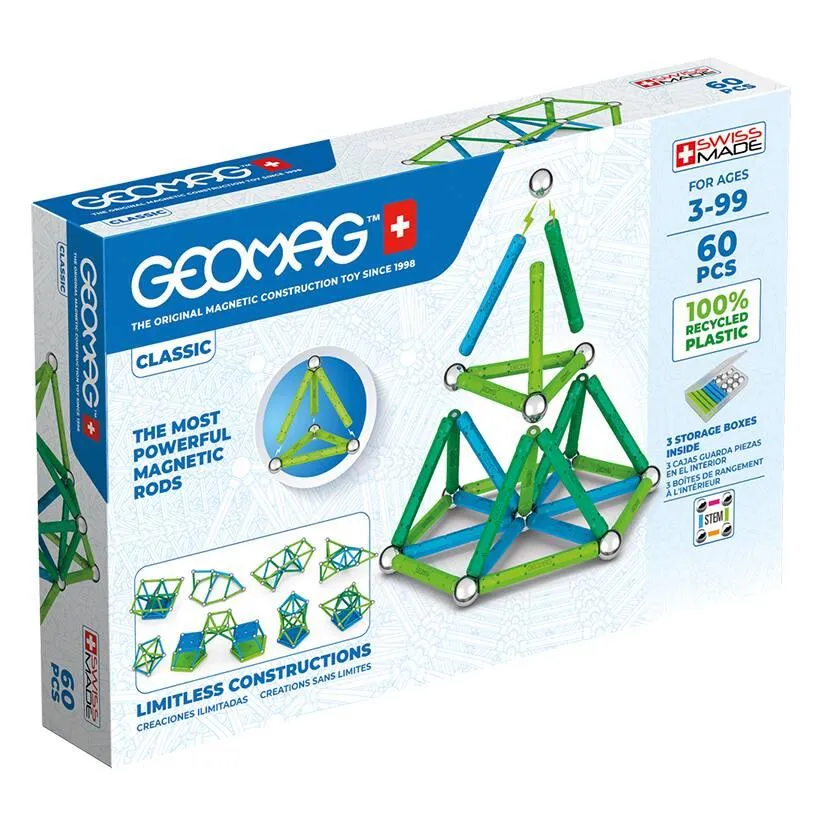 GEOMAG ECOFRIENDLY 60 PIECES COLOR