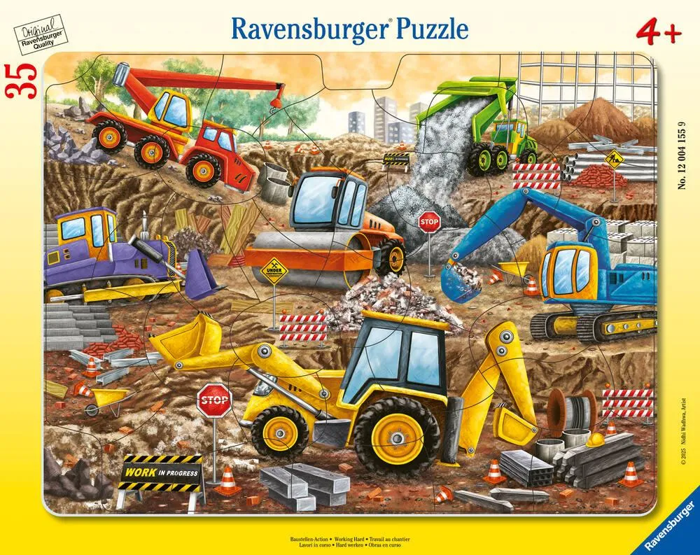 PUZZLE CADRE 30-48 PIECES  TRAVAIL AU CHANTIER