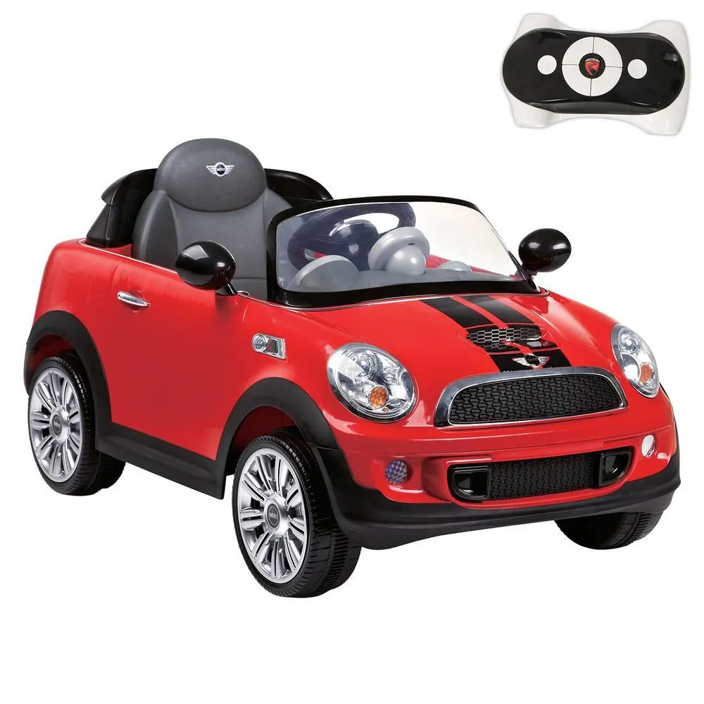 VOITURE ELECTRIQUE MINI COOPER S COUPE 12V ROUGE RADIOCOMMANDE