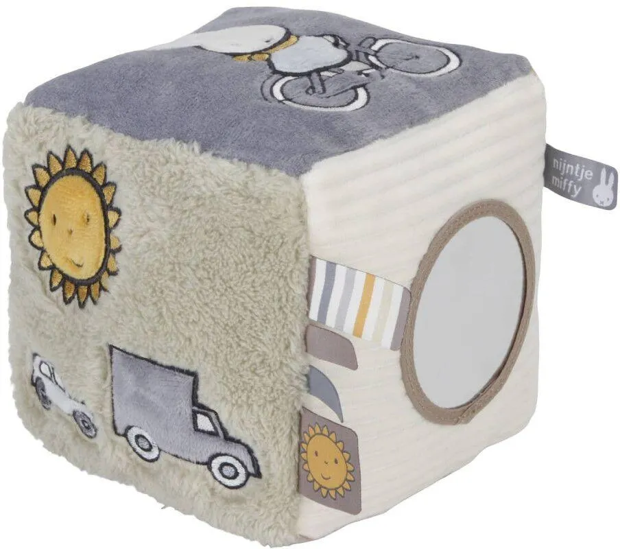 MIFFY CUBE D'ACTIVITES 15*15CM - FLUFFY BLEU - VERT