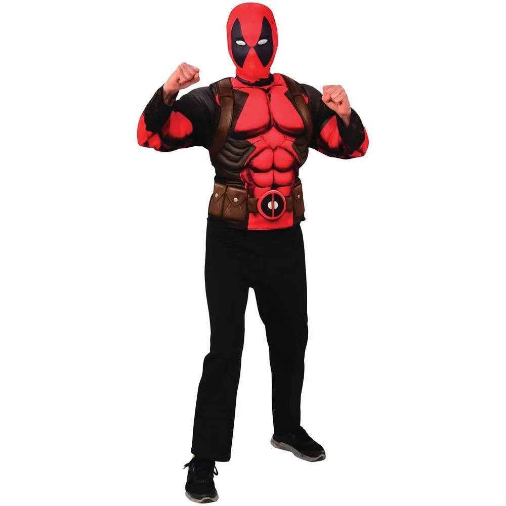 DEGUISEMENT TOP LUXE + CAGOULE DEADPOOL - TAILLE 13 - 14 ANS