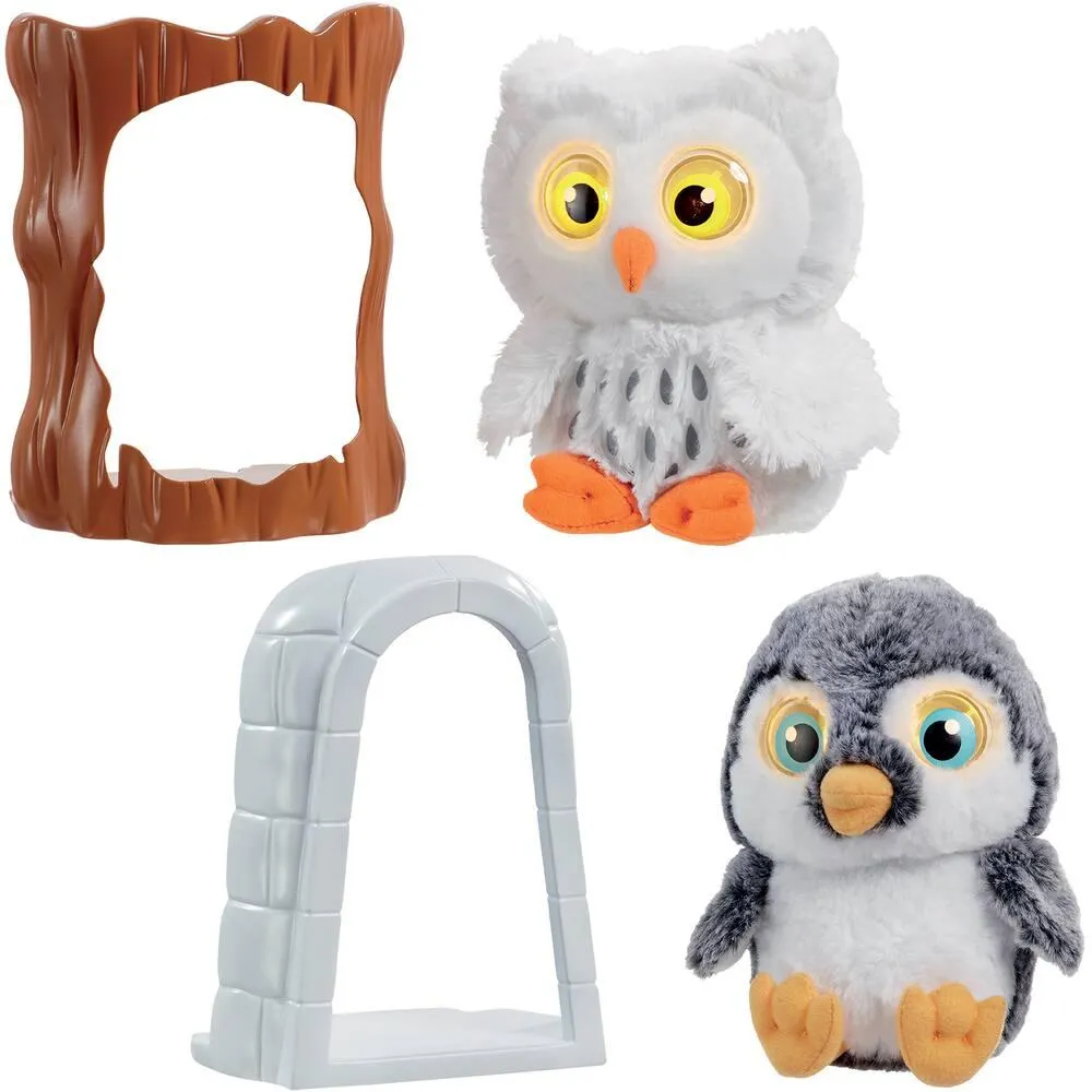 PELUCHE ANIMAGIC ARTY LE HIBOU OU PERI LE PINGOUIN