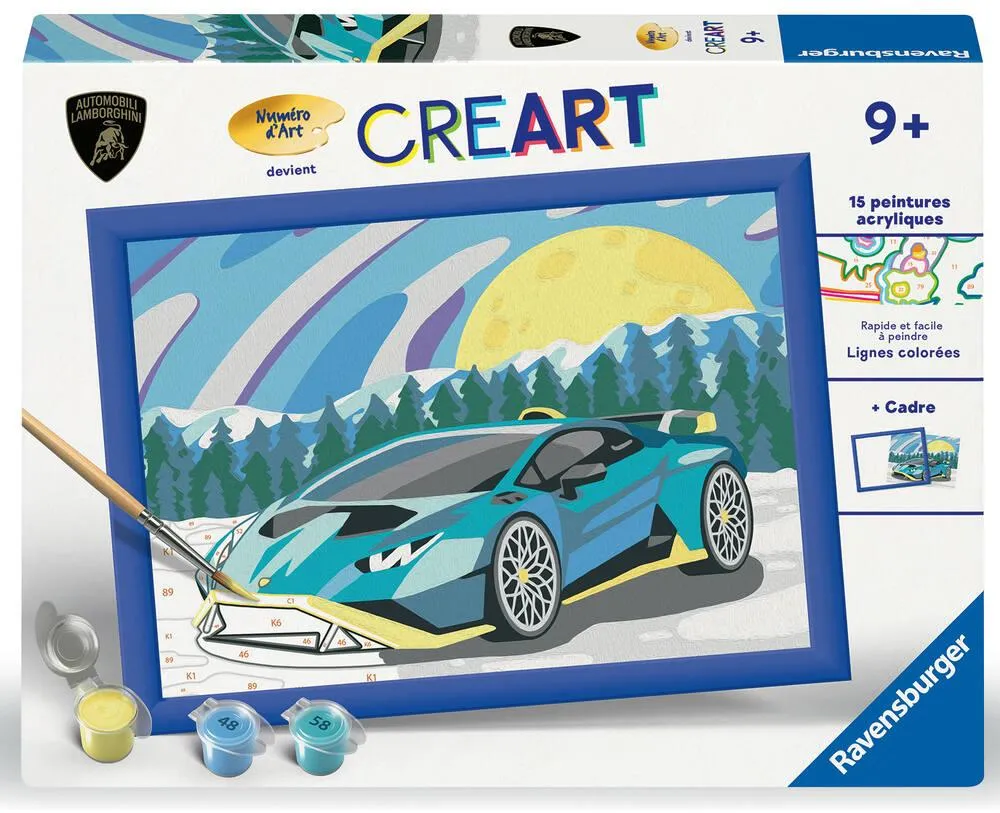 CREART KIDS  18X24CM  LAMBORGHINI BLEUE