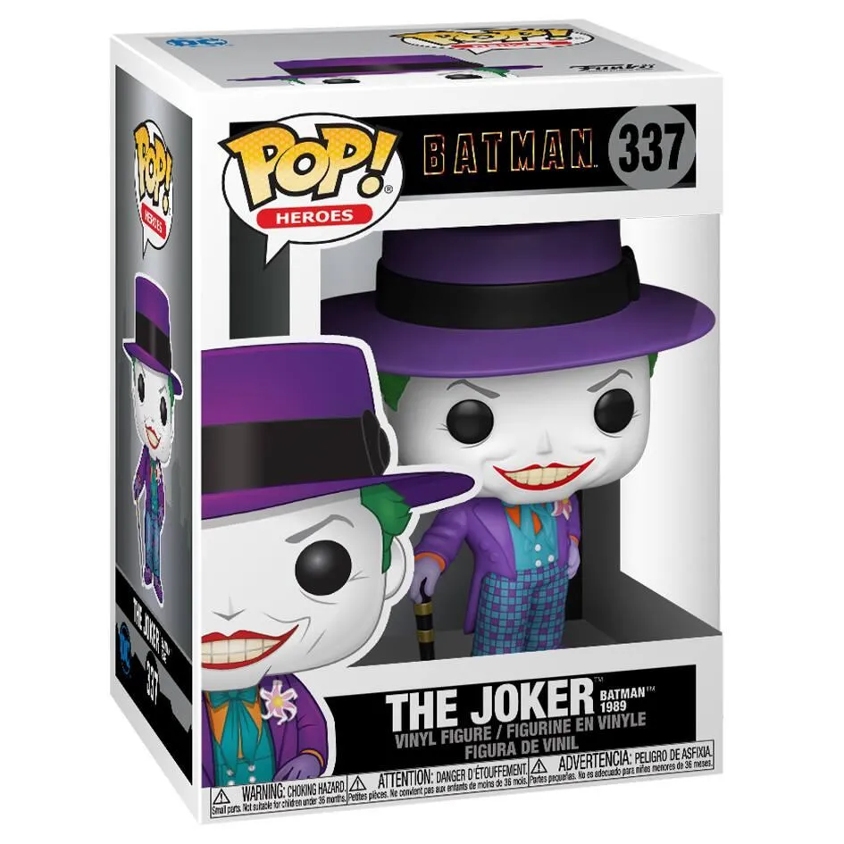 DC COMICS - FIGURINE POP - LE JOKER AVEC CHAPEAU - BATMAN 1989
