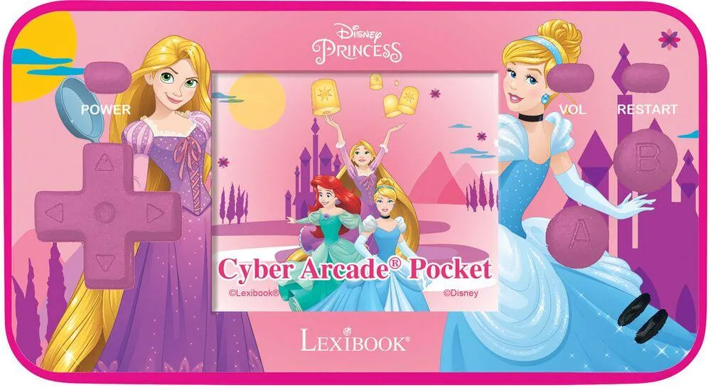 CONSOLE DE JEUX PORTABLE  DISNEY PRINCESSE CYBER ARCADE® POCKET - ECRAN COULEUR 1.8'' (4,5 CM) 150 JEUX DONT 10 JEUX DISNEY PRINCESSE EXCLUSIFS