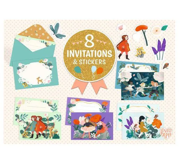 CARTE D'INVITATIONS COPINES DU JARDIN