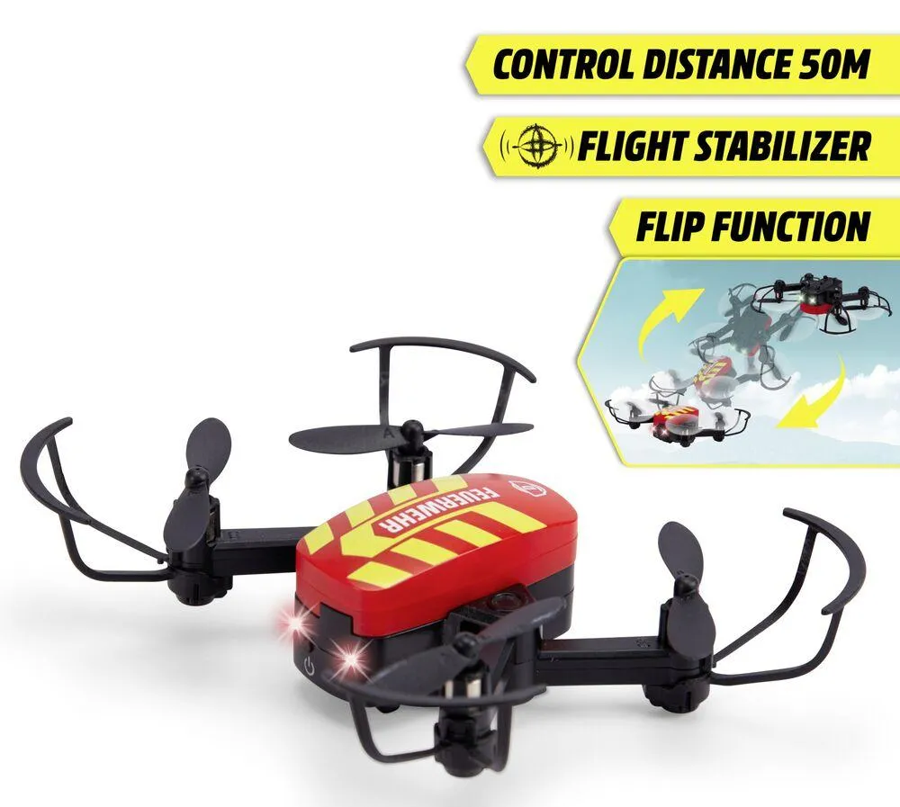 DICKIE RADIOCOMMANDE DRONE DE POMPIERS 12CM