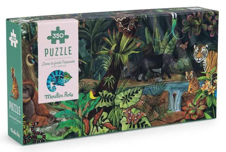 PUZZLE DANS LA FORET TROPICALE 350 PIECES TOUT AUTOUR DU MONDE