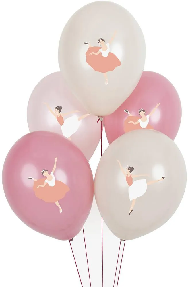 5 BALLONS IMPRIMES - BALLERINES