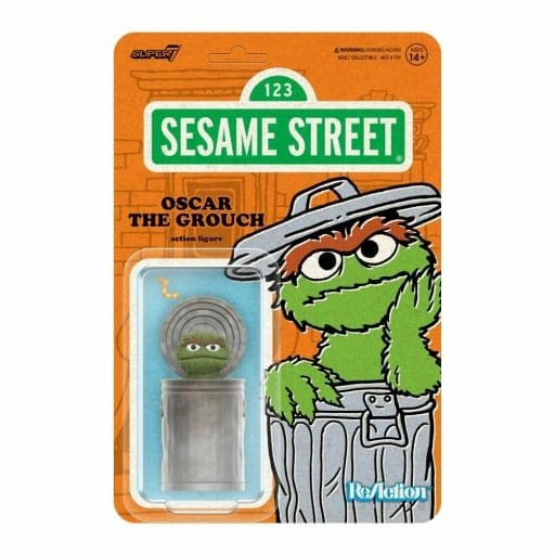 1, rue sésame figurine reaction wave 02 oscar the grouch 10 cm