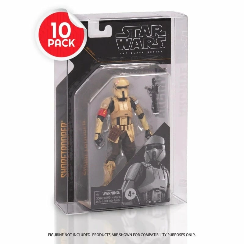 10 x protector pet 0.40 mm figuras en blister hasbro star wars the black series