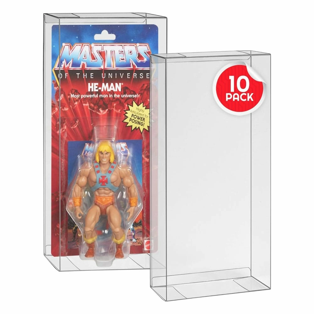 10 x protector pet 0.40 mm figuras en blister mattel motu origins