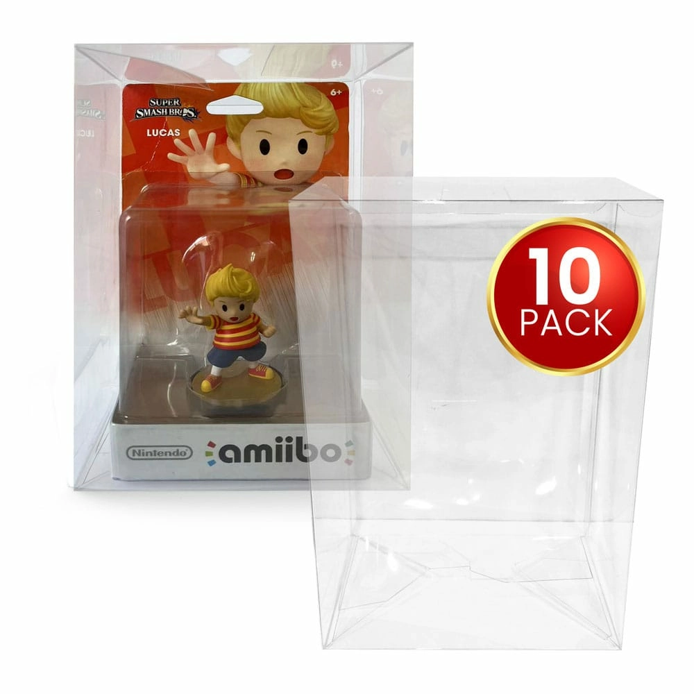 10 x protector pet 0,40 mm figuras en blister nintedo amiibo larger