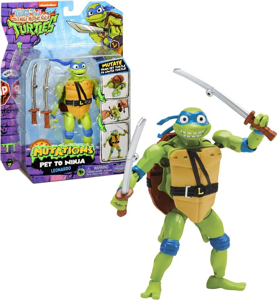 TORTUES NINJA - FIGURINE DELUXE 15 CM TRANSFORMABLE - LEONAR