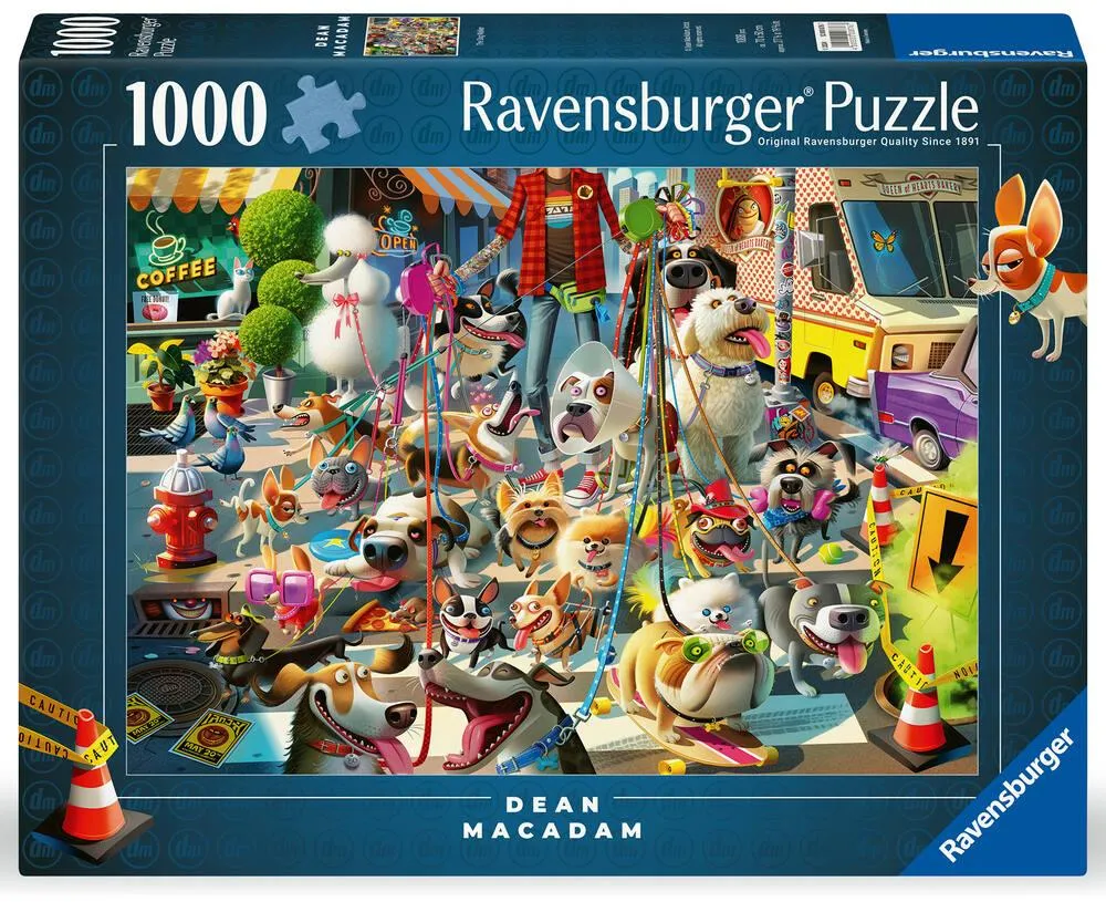 PUZZLE 1000 PIECES  LE PROMENEUR DE CHIENS