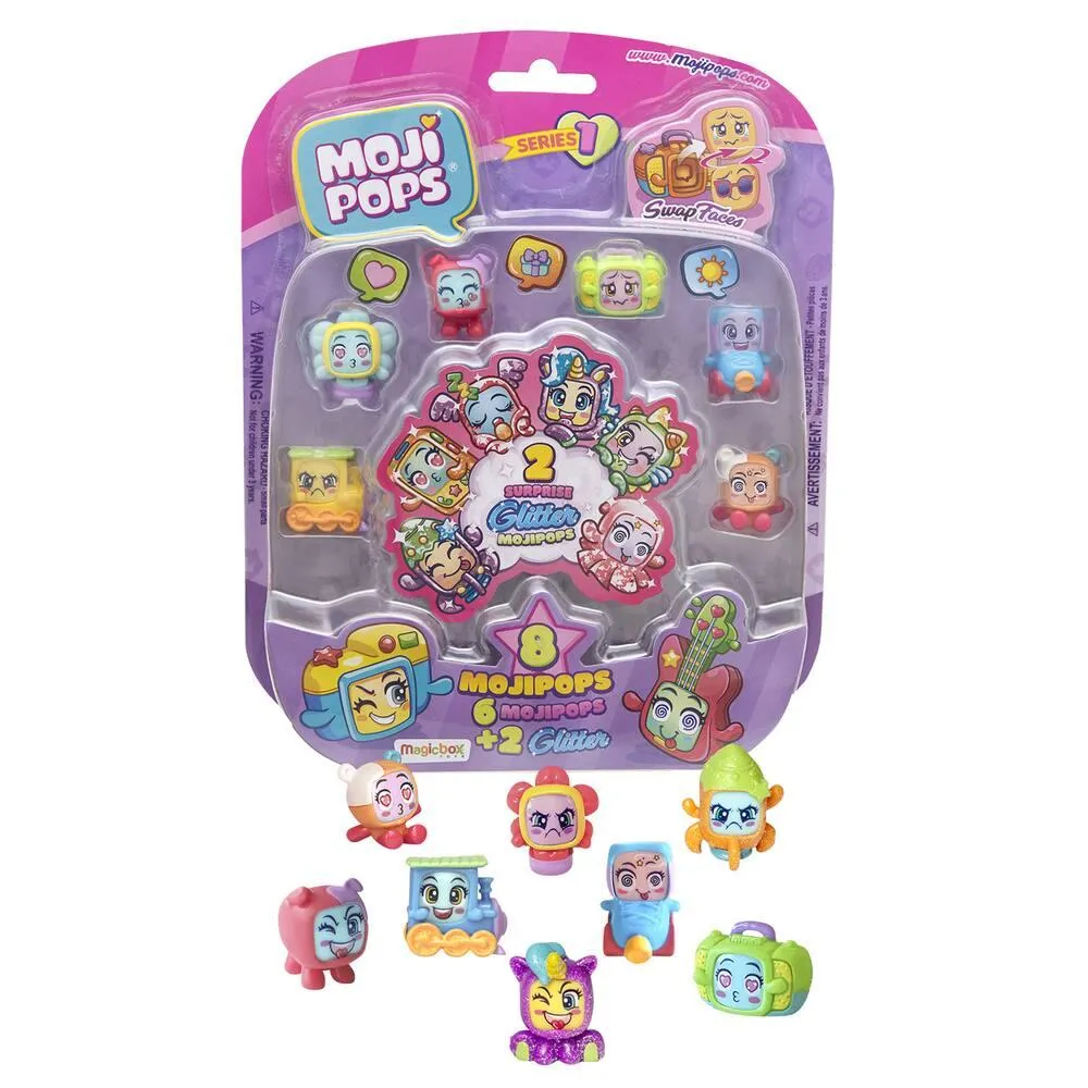 6 MOJIPOPS + 2 MOJIPOPS PAILLETÉS ULTRA RARES