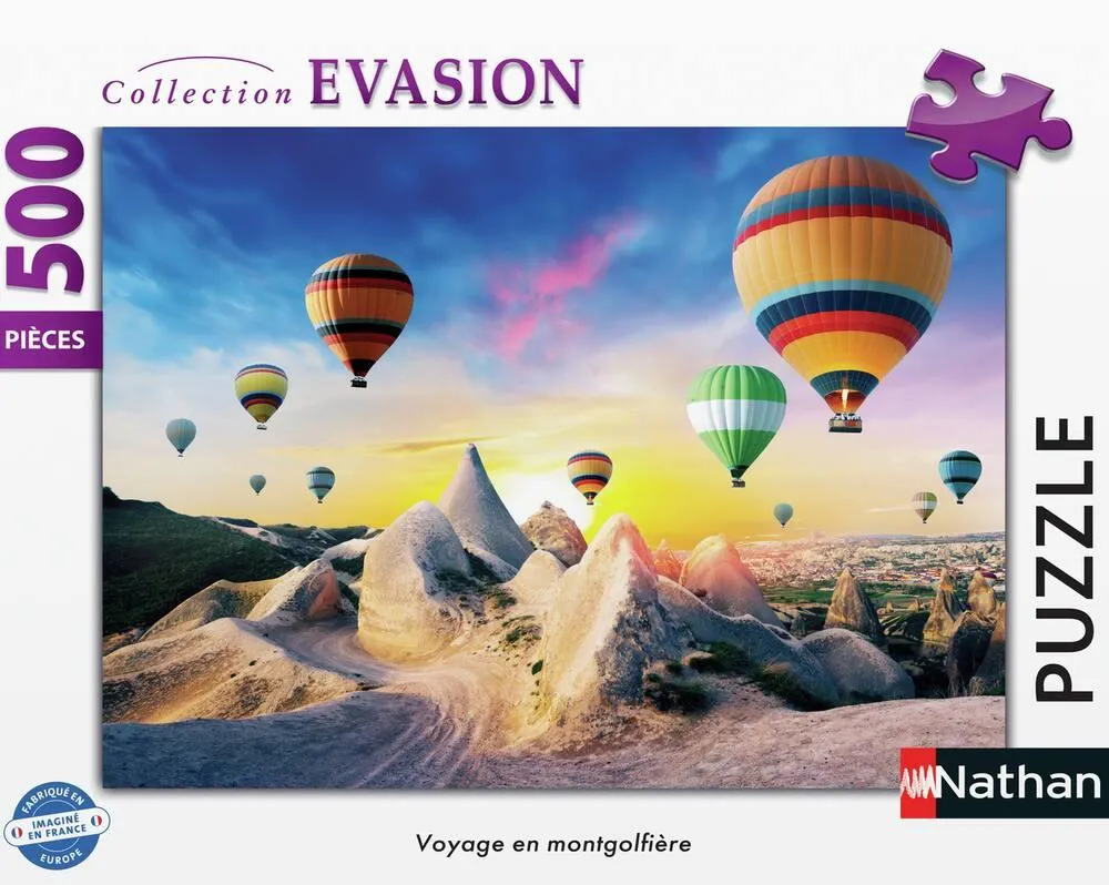 NATHAN PUZZLE 500 PIECES VOYAGE EN MONTGOLFIERE