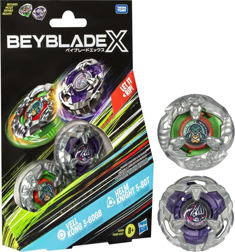 BEYBLADE X DUAL PACK - YELL KONG HELM KNIGHT