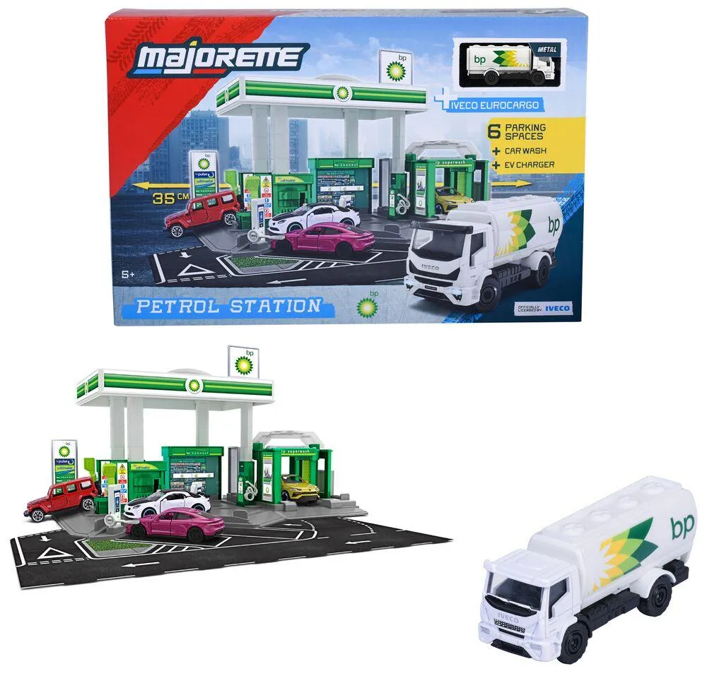 MAJORETTE STATION ESSENCE BP + 1 VEHICULE