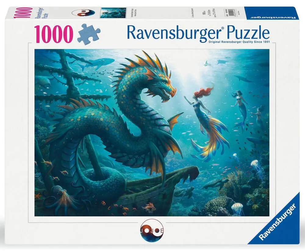 DRAGON - PUZZLE 1000 PIECES SIRENE ET TORTUES DES PROFONDEURS