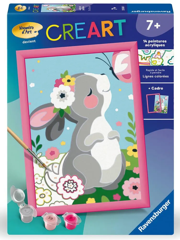 CREART KIDS  18X24CM  LAPIN ET PAPILLON