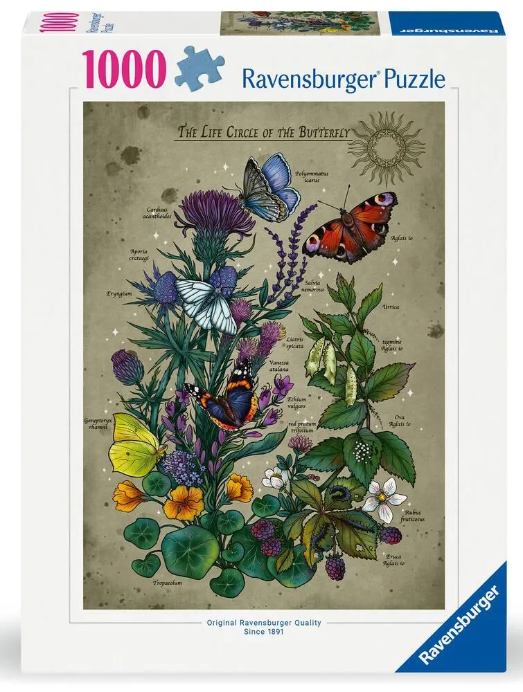 PUZZLE 1000 PIECES  LE CERCLE DE VIE DU PAPILLON