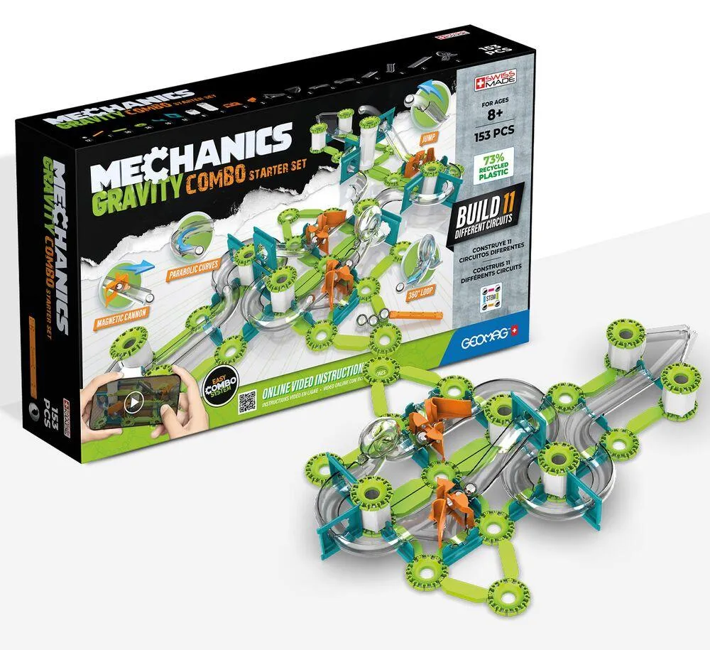757 GEOMAG MECHANICS GRAVITY RECYCLED COMBO STARTER SET 153 PIECES