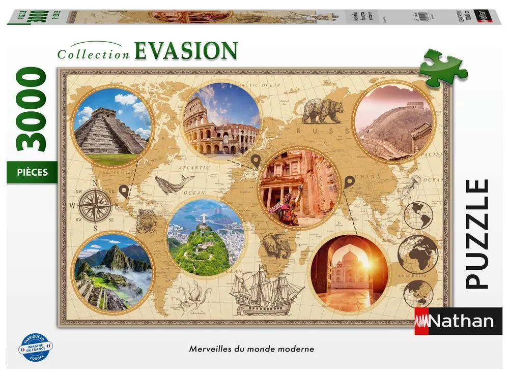 PUZZLE 3000 PIECES - MERVEILLES DU MONDE MODERNE
