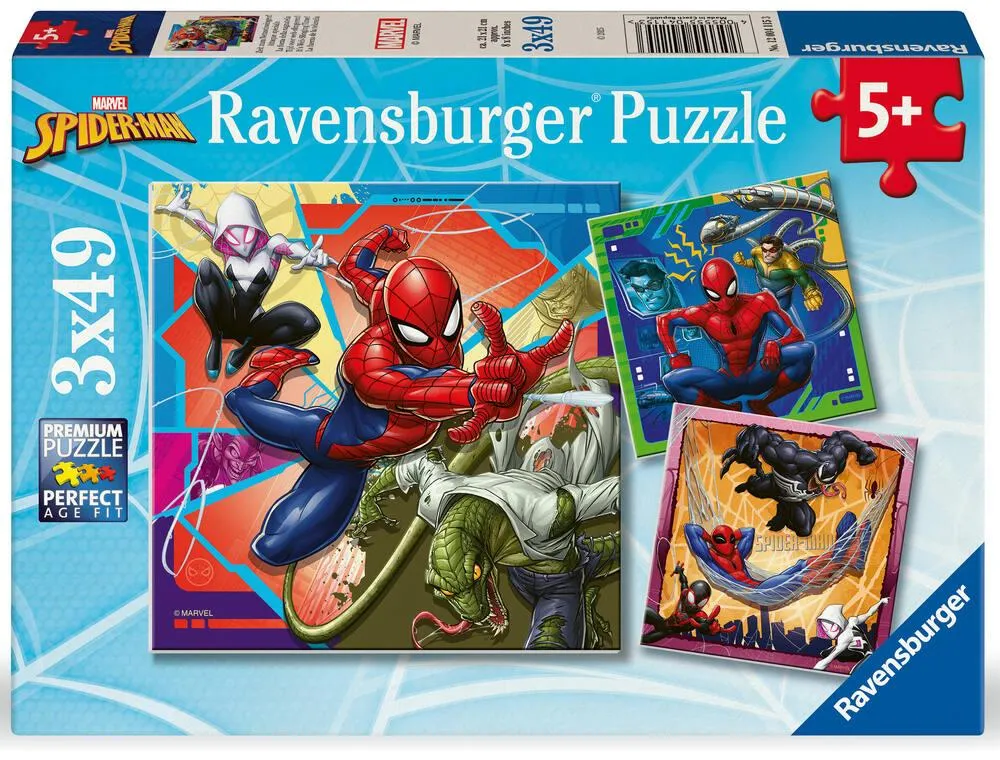 MARVEL SPIDER-MAN - PUZZ 3X49 PIECES ATTAQUE SPECIALE
