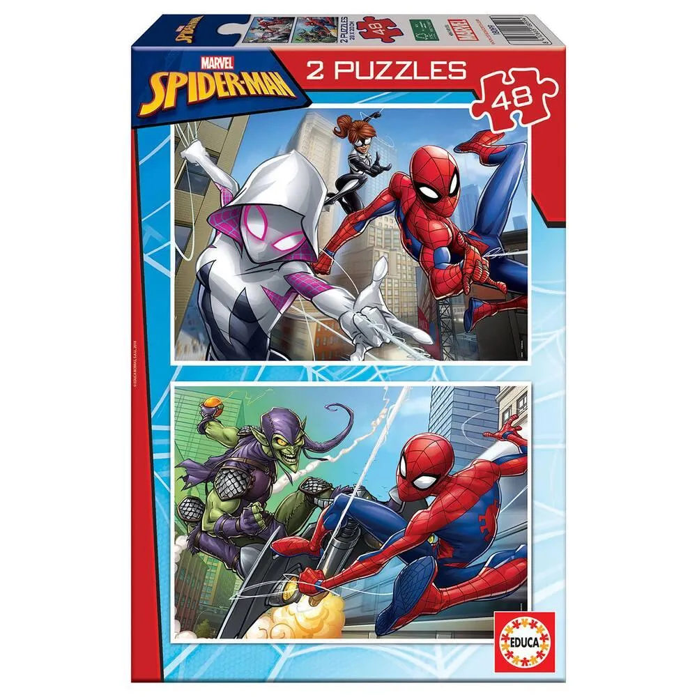 2 PUZZLES DE 48 PIECES SPIDERMAN