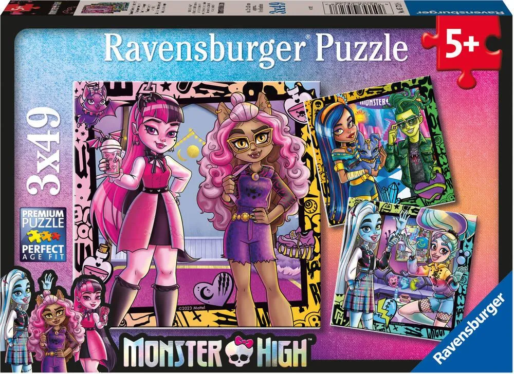 MONSTER HIGH - PUZZ 3X49 PIECES -  AMIES POUR TOUJOURS !