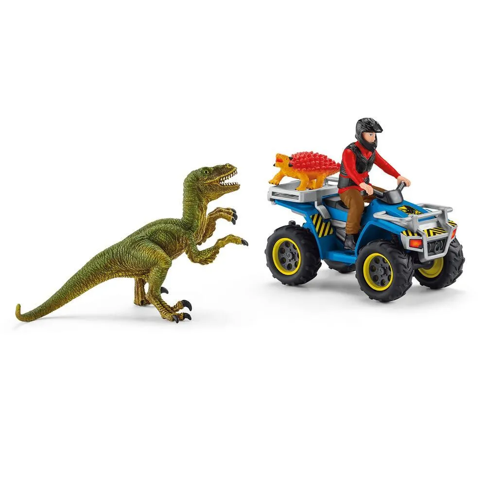 FUITE SUR QUAD FACE AU VÉLOCIRAPTOR