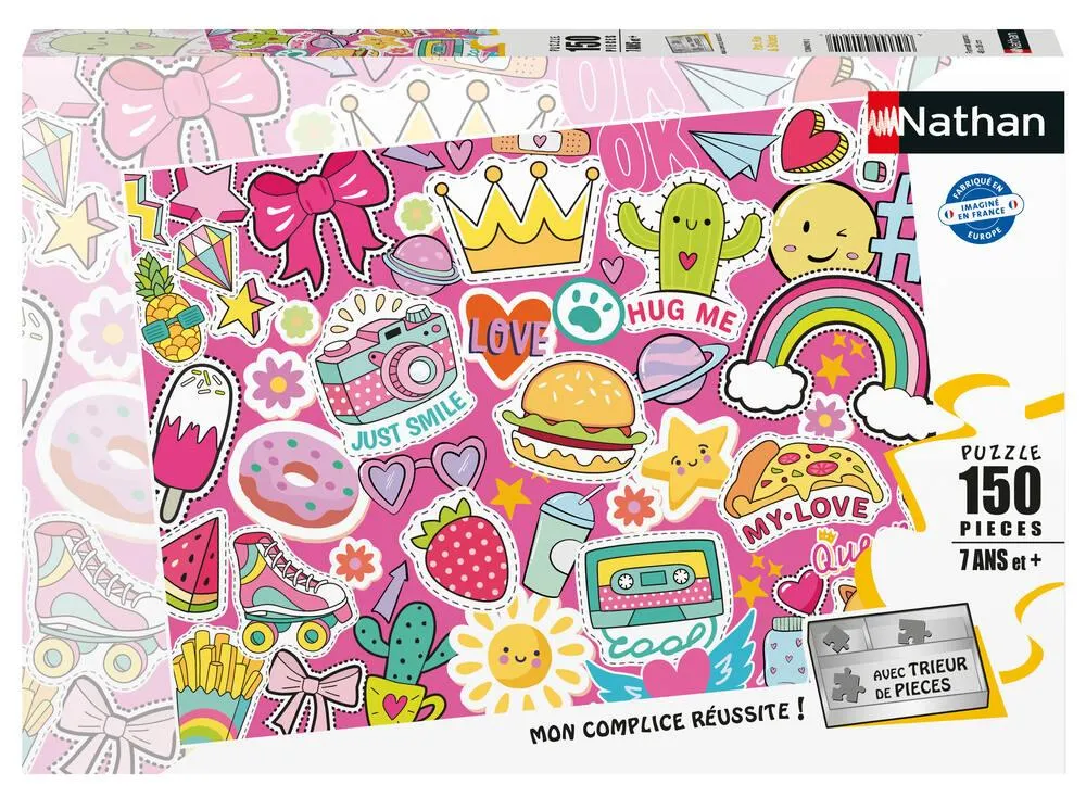 NATHAN PUZZLE 150 PIECES  POP, FUN ET STICKERS