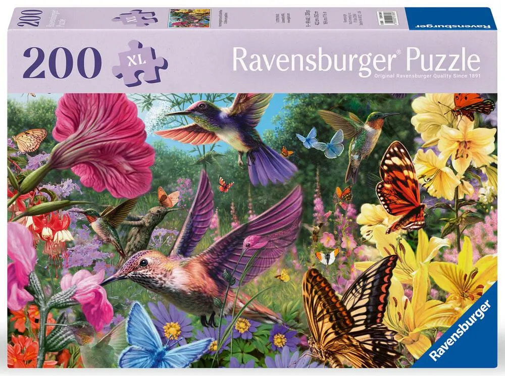 BIEN ETRE ET PUZZLE 200 PIECES COLIBRIS ET PAPILLONS