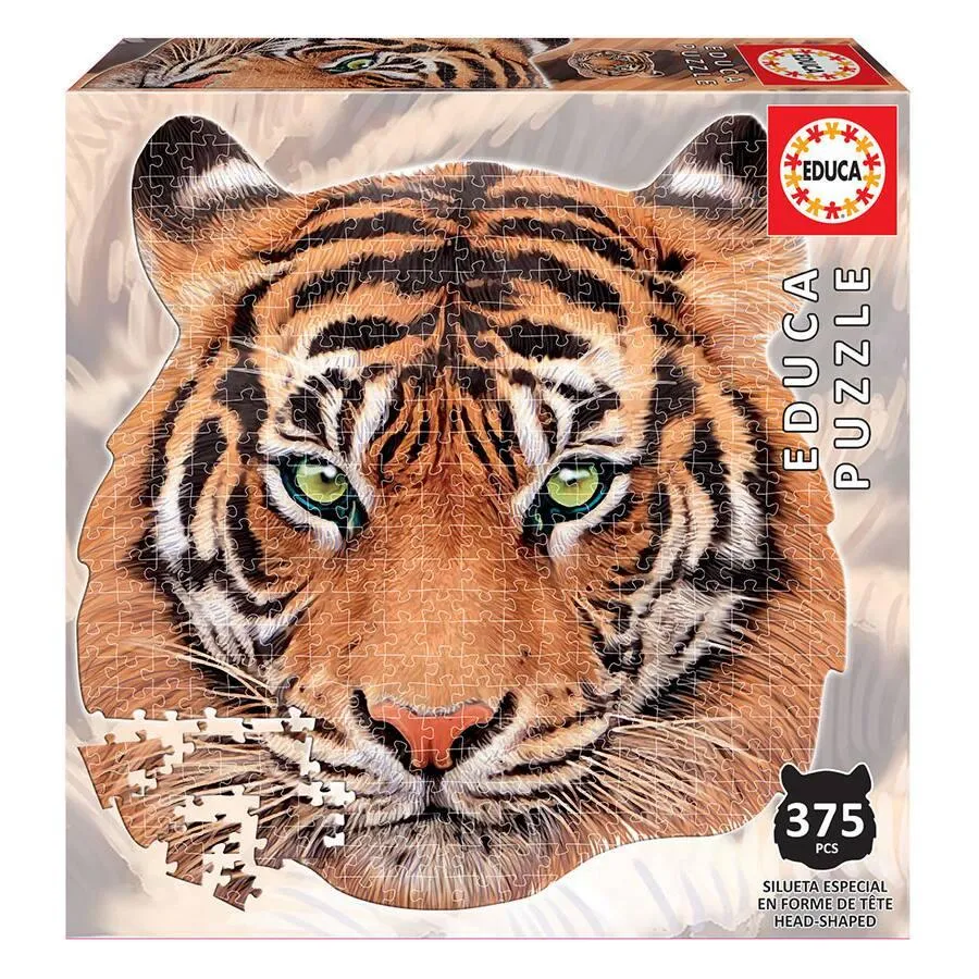 PUZZLE 375 PIECES SILHOUETTE TETE DE TIGRE