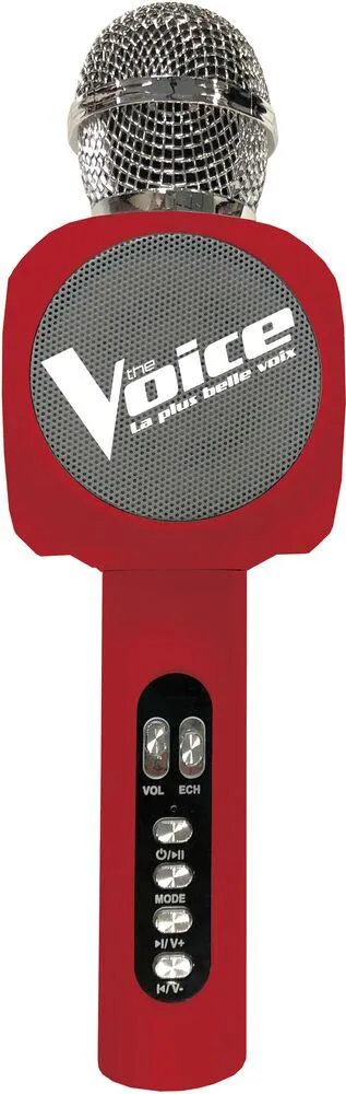 MICRO KARAOKE SANS FIL AVEC ENCEINTE BLUETOOTH® INTEGREE THE VOICE, AVEC EFFETS LUMINEUX ET FONCTION CHANGEMENT DE VOIX