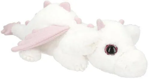 TOPMODEL PELUCHE DRAGON BLANC AVEC AILES ROSES