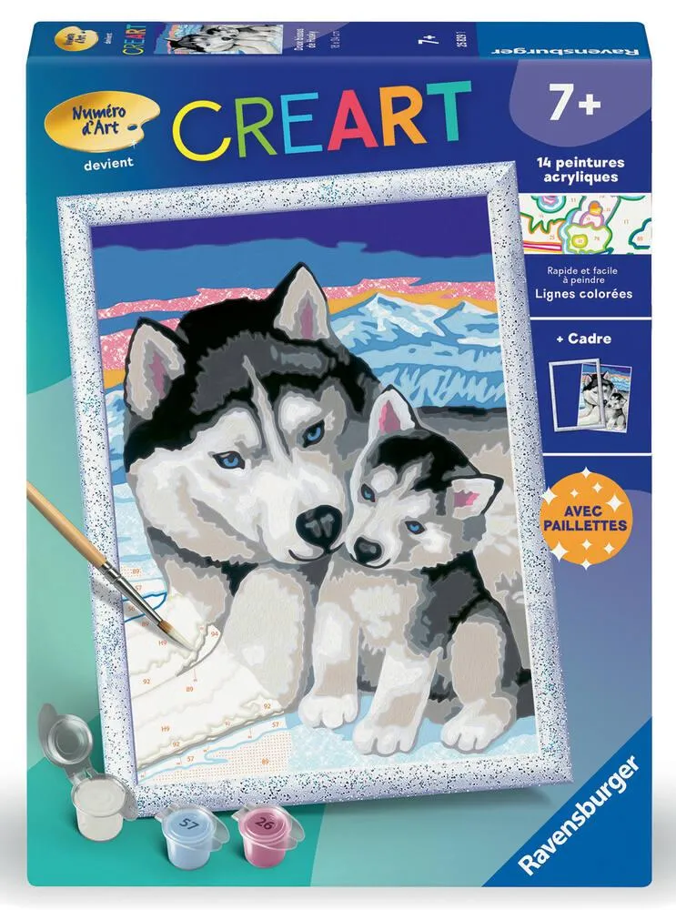 CREART KIDS  18X24CM  DOUX BISOUS DE HUSKY