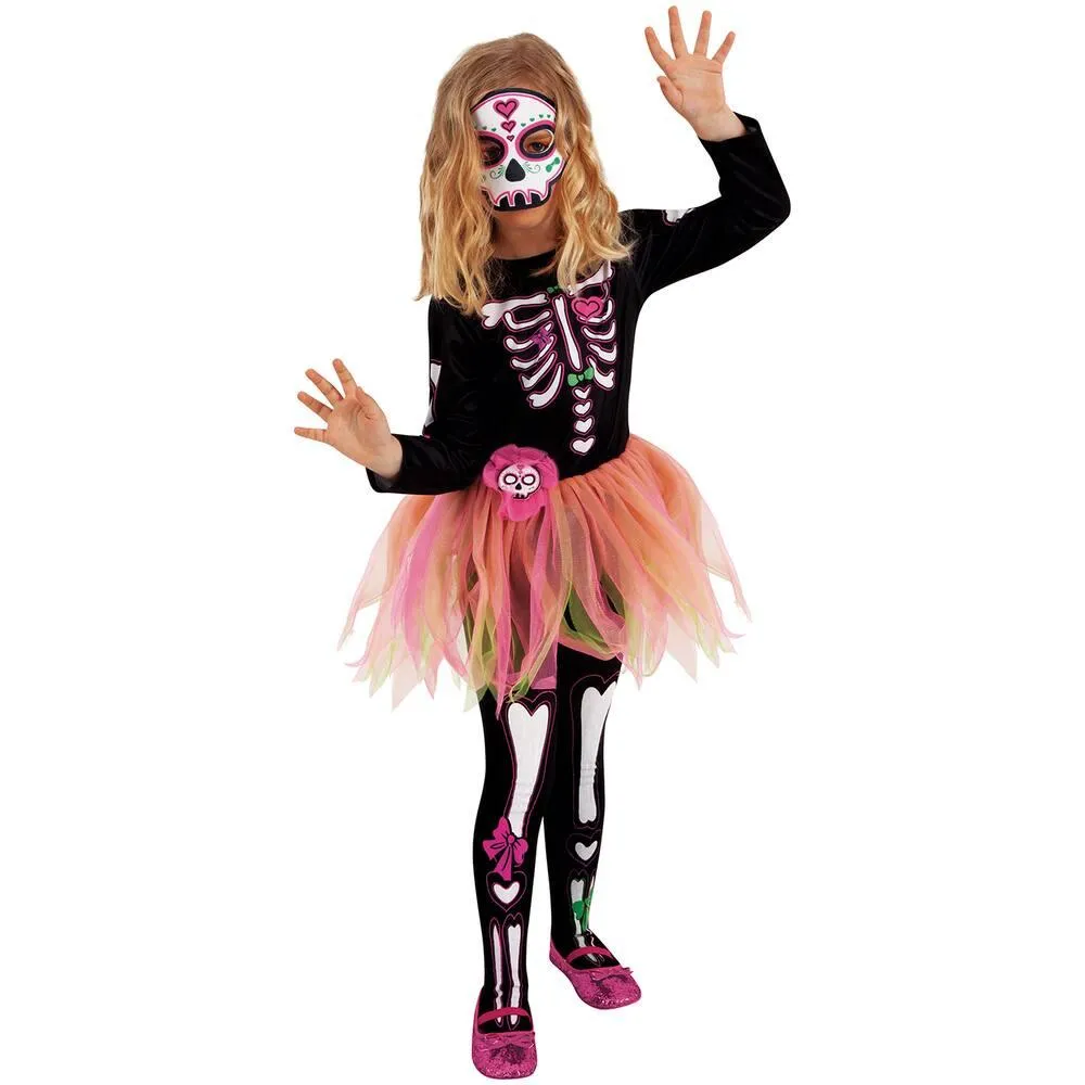 DÉGUISEMENT TUTU DIA DE LOS MUERTOS - TAILLE M - 5-7 ANS
