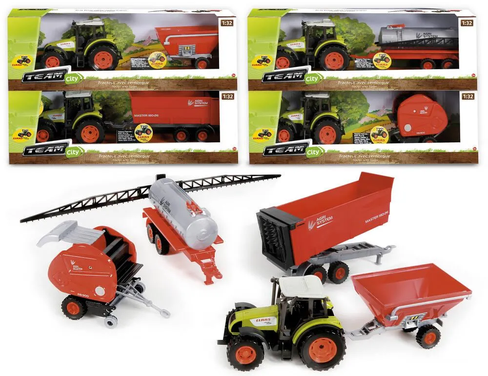 TRACTEUR CLAAS AVEC REMORQUE