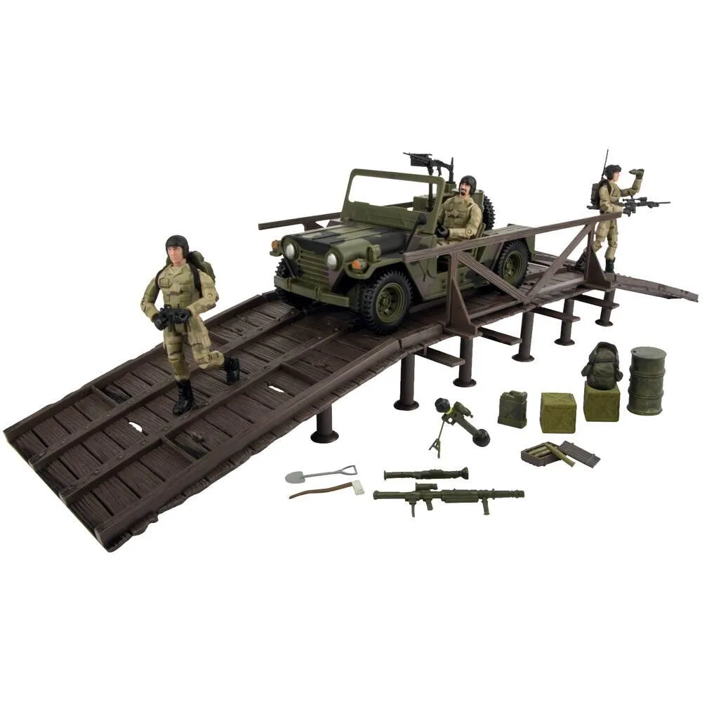PONT MILITAIRE 1:18 ET FIGURINES 10 CM