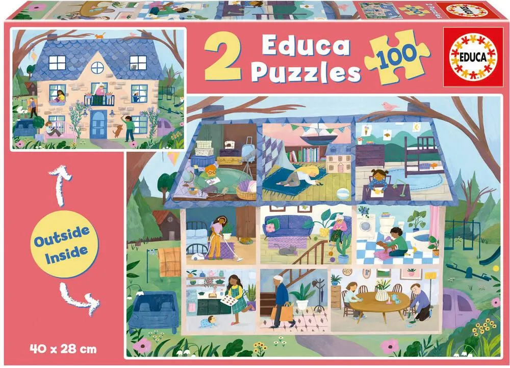 PUZZLE 2X100 PIECES CASA INSIDE/OUTSIDE
