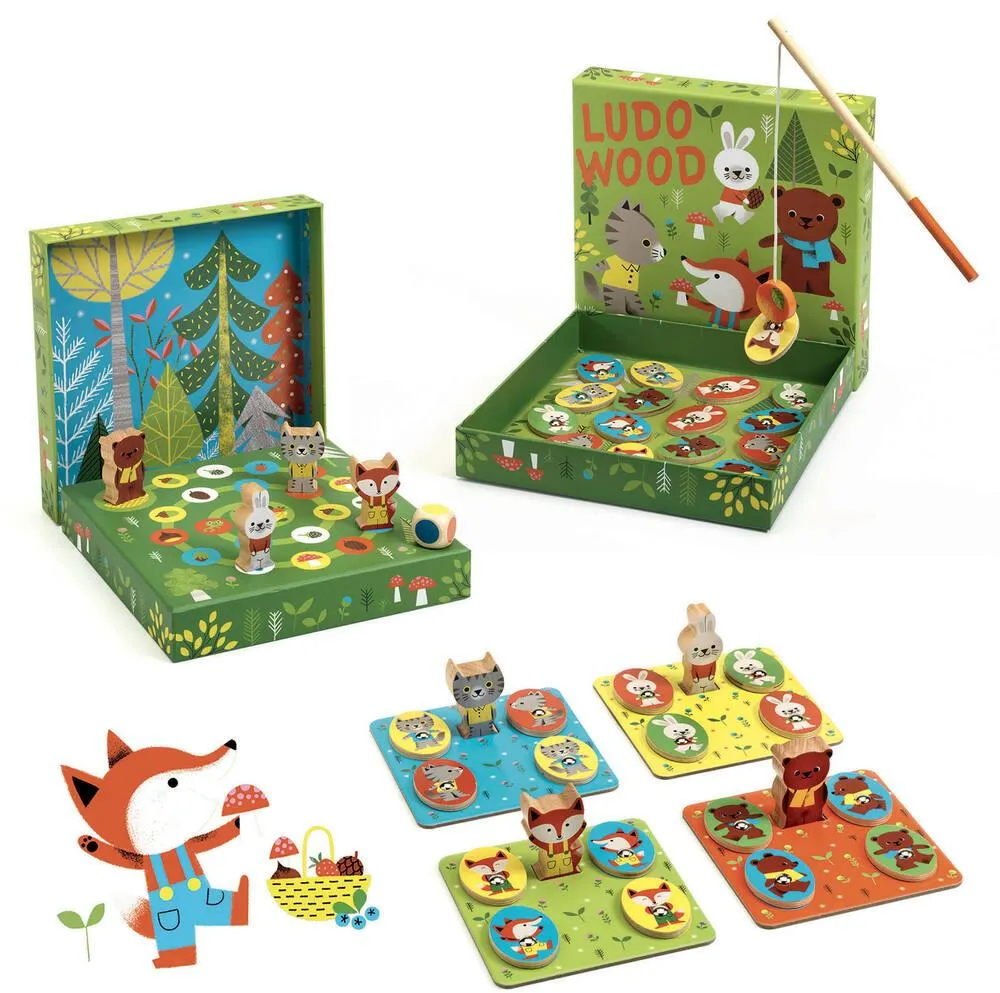 LUDO WOOD - 4 GAMES