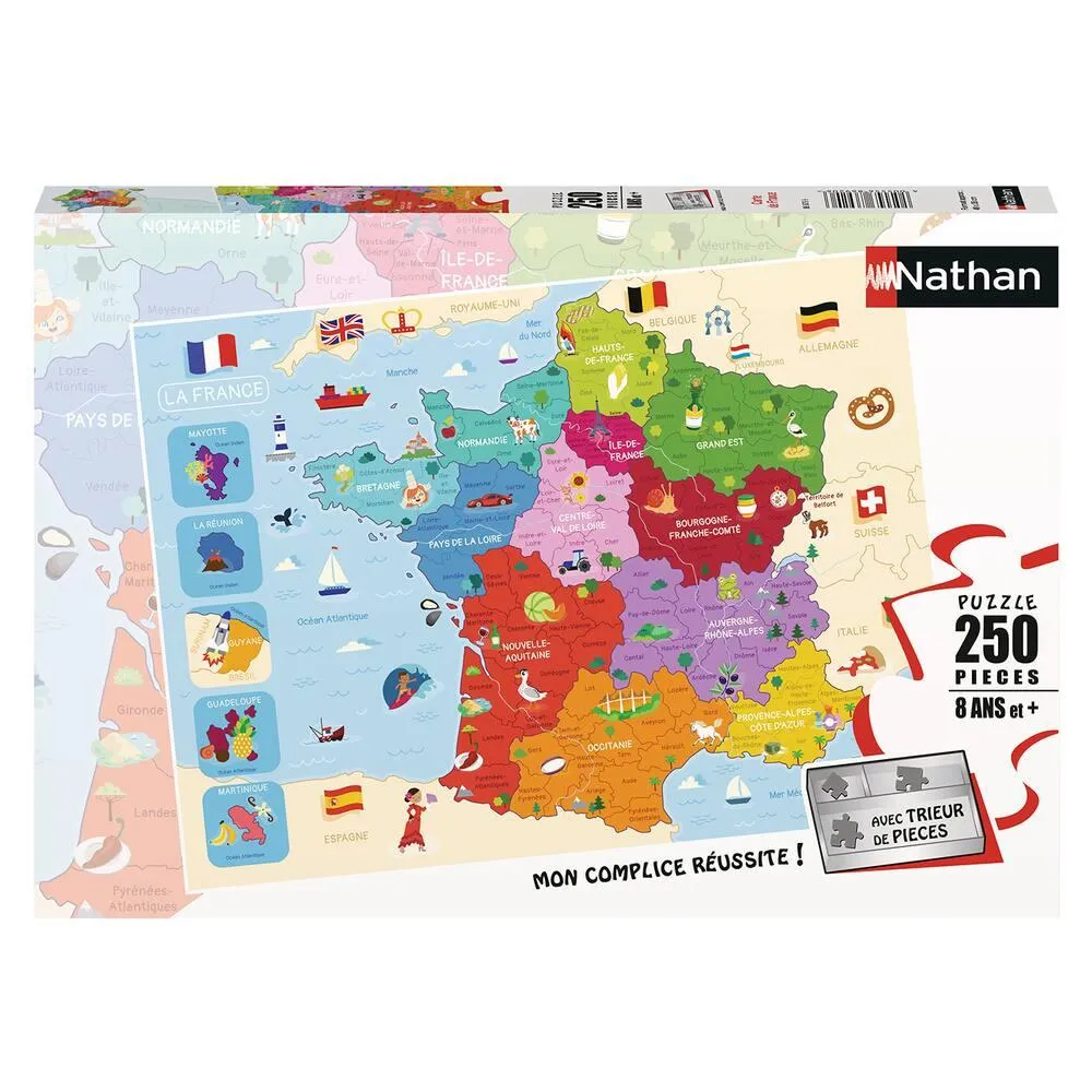 PUZZLE 250 PIECES - CARTE DE FRANCE