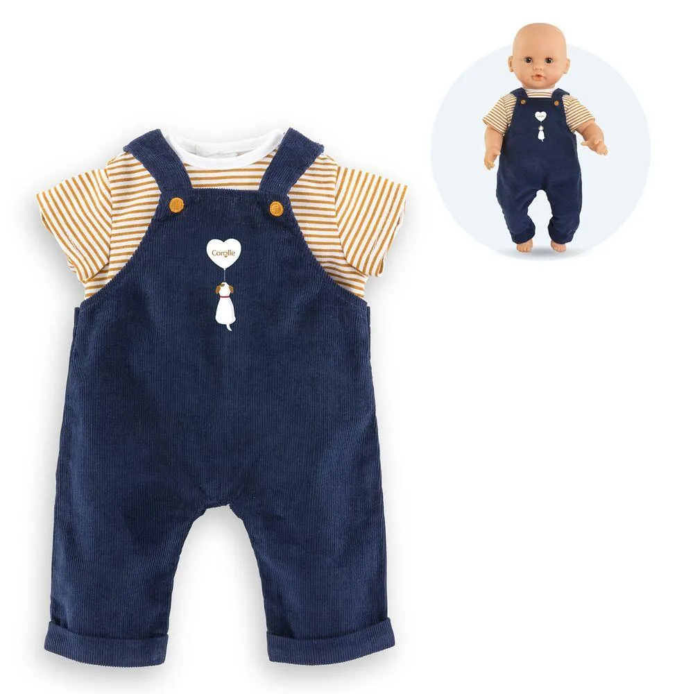 BB30 T-SHIRT + SALOPETTE MARINE - COROLLE VETEMENTS