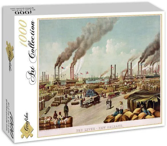 AFFICHE CURRIER ET IVES : THE LEVEE - NEW ORLEANS , 1884