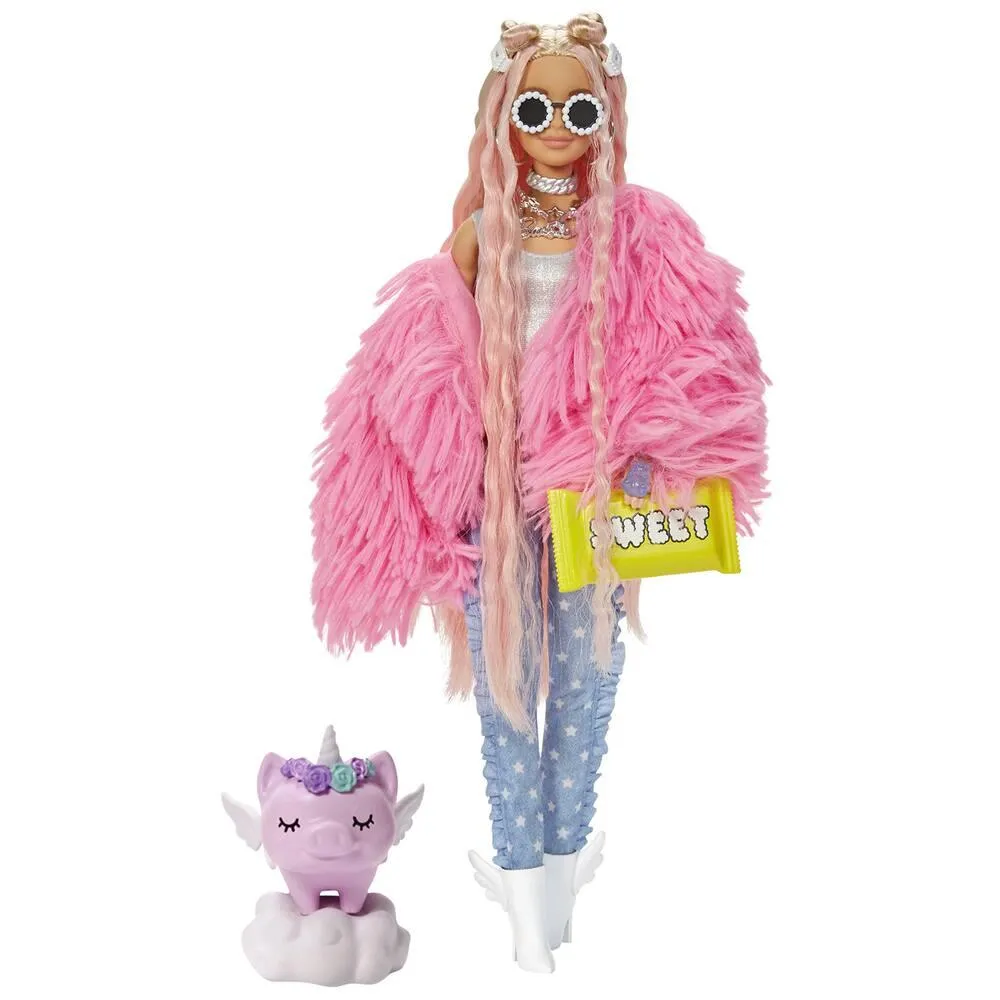 BARBIE  - POUPEE EXTRA VESTE ROSE