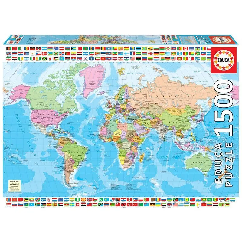 PUZZLE 1500 PIECES CARTE POLITIQUE