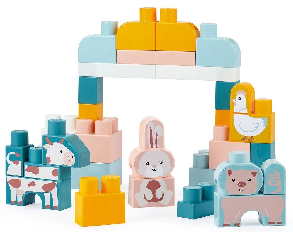 BARIL DE BRIQUES FERME 55 PIECES